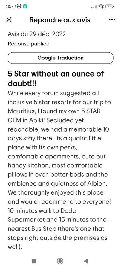 Abiki Mauritius Apartman Albion Kültér fotó